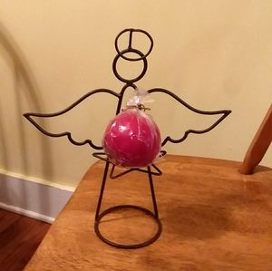 Wrought Iron Angel Candleholder